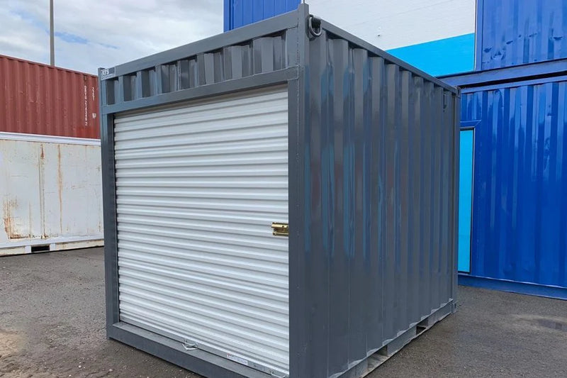 10-Fuß-Seecontainer mit Rolltor - gebraucht
